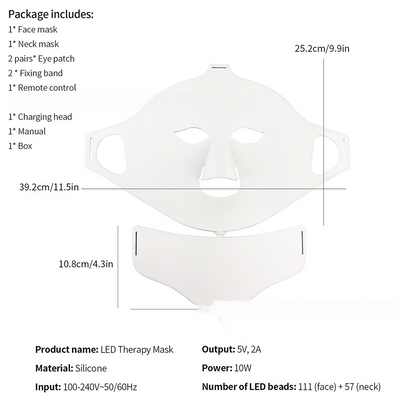 7-Color LED Silicone Face Mask – Skin Rejuvenation & Acne Treatment